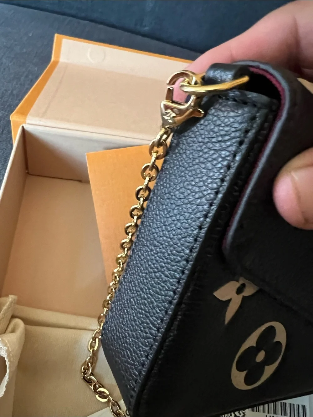Louis Vuitton Black & Cream Monogram Envelope Crossbody